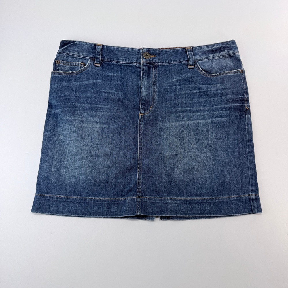 Eddie Bauer Blue Denim Mini Skirt Medium Wash Size 16